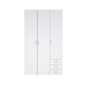 TVILUM Space garderobe - hvit h�yglans tre, m. 3 d�rer og 3 skuffer