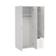 TVILUM Space garderobeskab - hvid h�jglans tr�, m. 3 l�ger og 3 skuffer