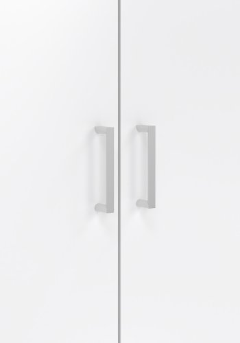 TVILUM Space garderobeskab - hvid h�jglans tr�, m. 3 l�ger og 3 skuffer