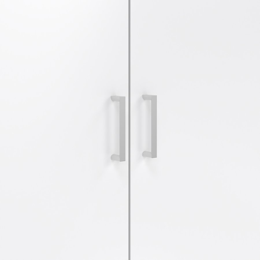 TVILUM Space garderobeskab - hvid h�jglans tr�, m. 3 l�ger og 3 skuffer