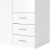 TVILUM Space garderobeskab - hvid h�jglans tr�, m. 3 l�ger og 3 skuffer