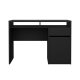 TVILUM Function Plus skrivebord - matt sort tre, m. 1 d�r og 1 skuff