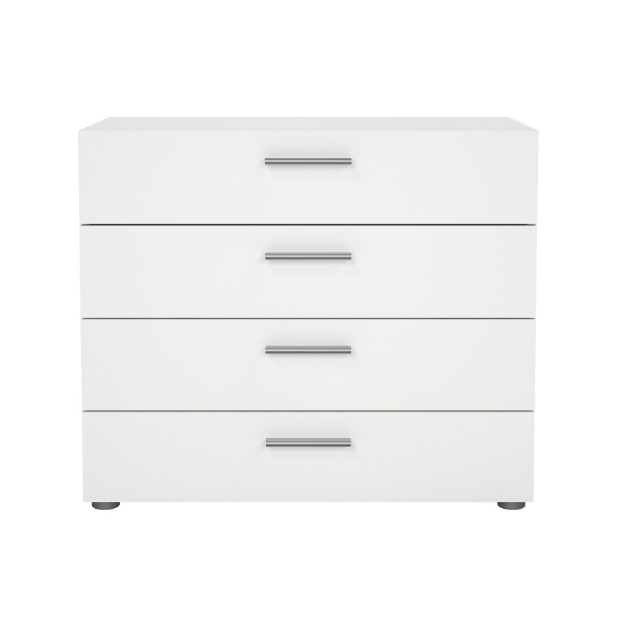 TVILUM Pepe byr� - vit tr&auml;, med 4 l�dor