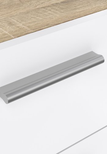 TVILUM Pepe Kommode - Wei� Hochglanz/Naturholz/Eichenfurnier, mit 8 Schubladen