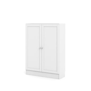 TVILUM Basic reol - hvid, m. 2 l�ger og 2 hylder (H:107,2cm x79cm x 28,3cm)