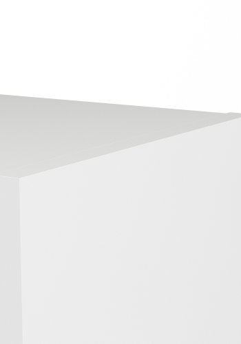 TVILUM Basic Bokhylla - Vit, med 2 Luckor och 4 Hyllor