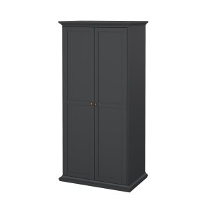 TVILUM Paris garderobeskab - mat gr� tr�, m. 2 l�ger 