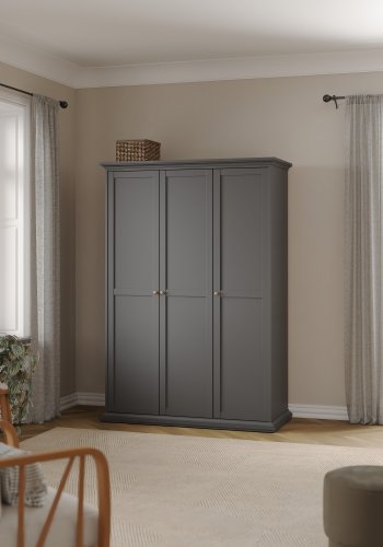 TVILUM Paris garderobeskab - gr�, m. 3 l�ger