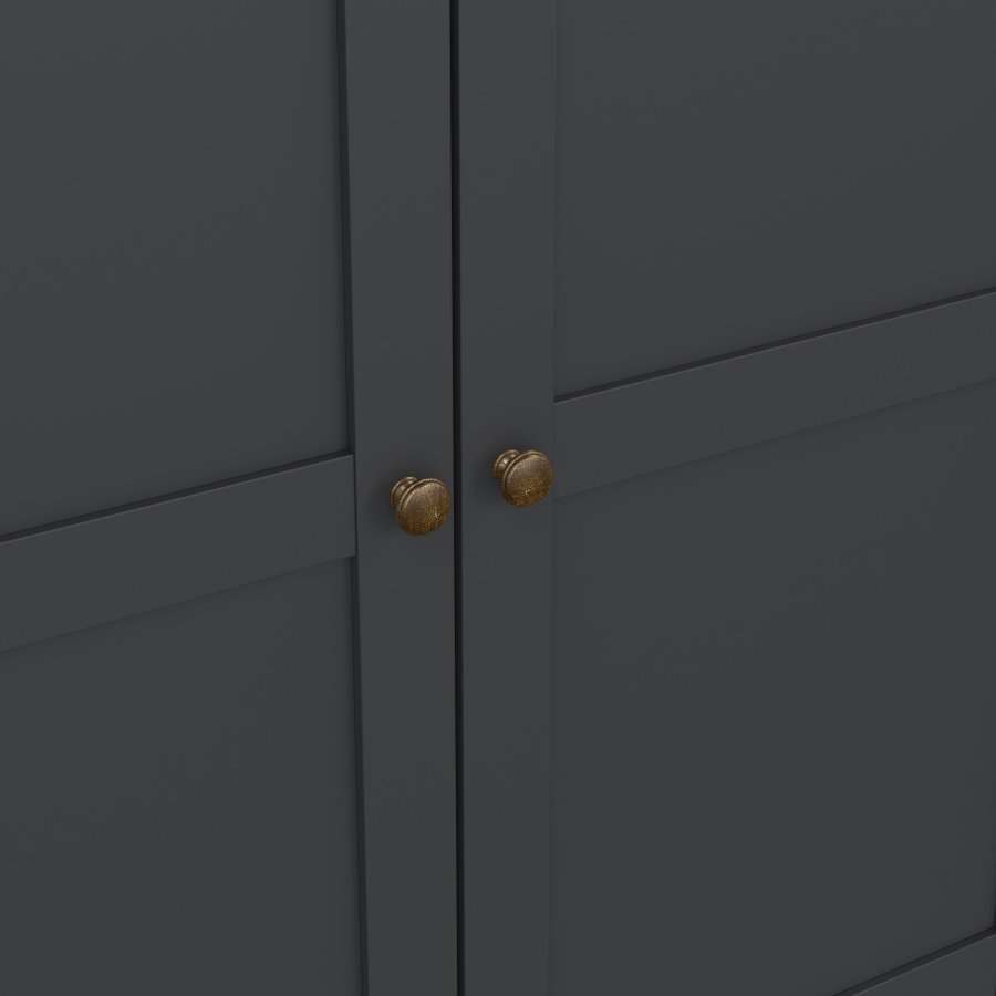 TVILUM Paris garderobeskab - mat gr� tr�, m. 4 l�ger og 2 skuffer 