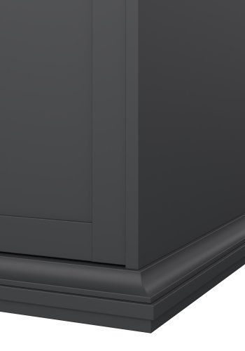 TVILUM Paris garderobeskab - mat gr� tr�, m. 4 l�ger og 2 skuffer 