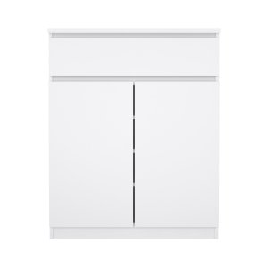 TVILUM Naia Sk�nk - Vit H�gglans Tr�, med 2 Luckor och 1 L�da