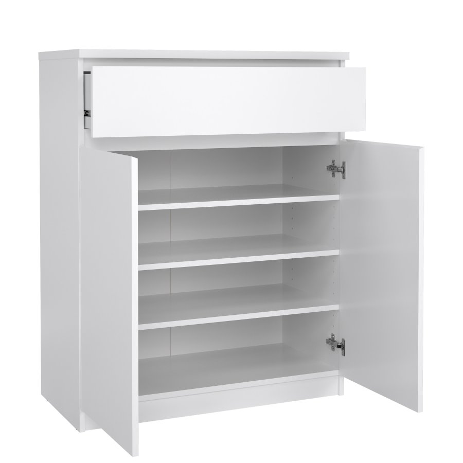 TVILUM Naia Sideboard - Holz wei� Hochglanz, mit 2 T�ren und 1 Schublade