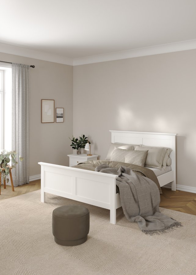 TVILUM Paris sengeramme - hvid tr� (140x200)