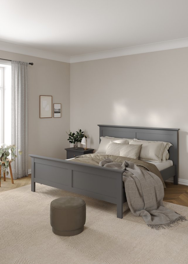 TVILUM Paris S&auml;ngram - Matt Gr� (180 x 200 cm)