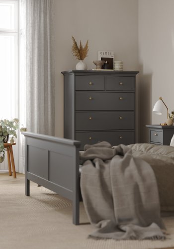 TVILUM Paris S&auml;ngram - Matt Gr� (180 x 200 cm)