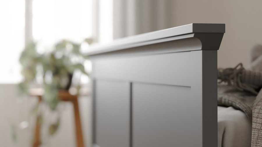 TVILUM Paris S&auml;ngram - Matt Gr� (180 x 200 cm)