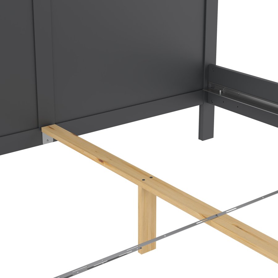 TVILUM Paris S&auml;ngram - Matt Gr�tt Tr&auml; (160 x 200 cm)