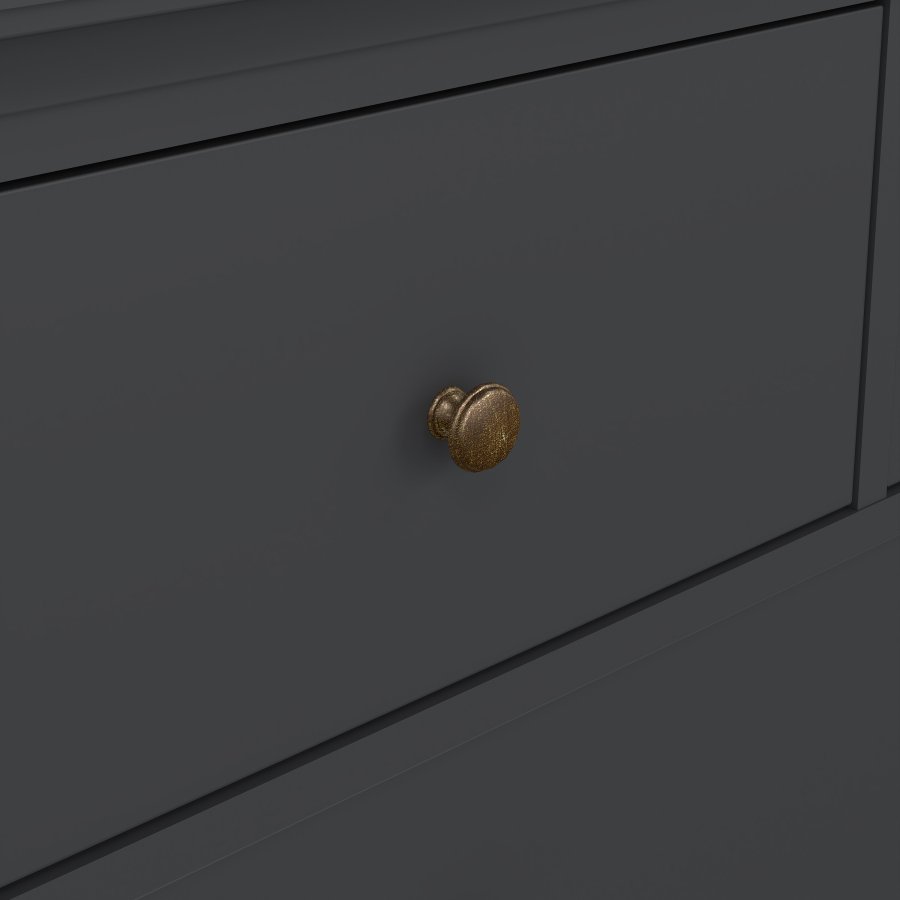 TVILUM Paris kommode - mat gr� tr�, m. 4 skuffer 