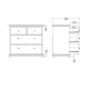 TVILUM Paris kommode - mat gr� tr�, m. 4 skuffer 