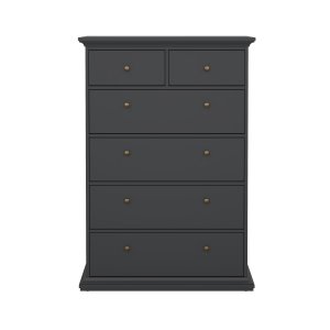 TVILUM Paris kommode - mat gr�, m. 6 skuffer