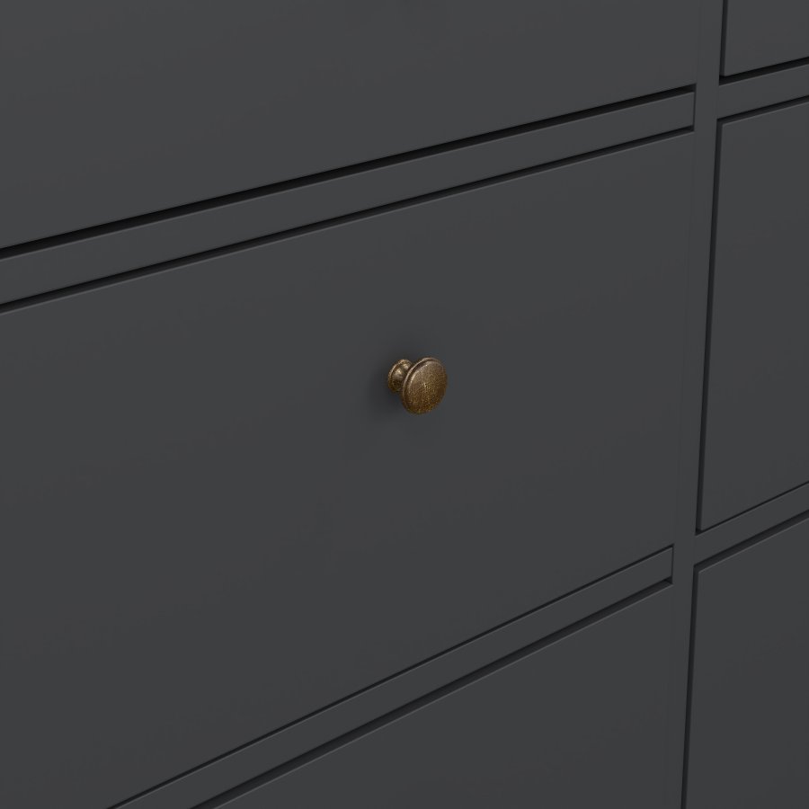 TVILUM Paris kommode - matt gr�tt tre, m. 8 skuffer 