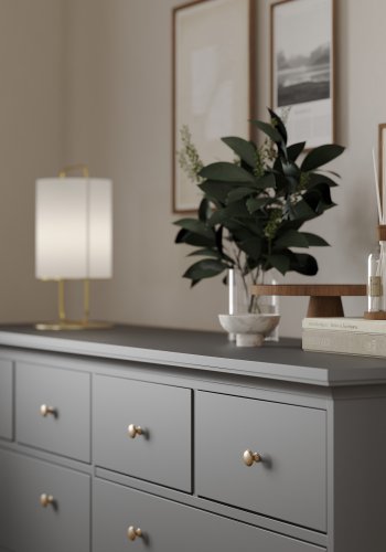 TVILUM Paris kommode - matt gr�tt tre, m. 8 skuffer 