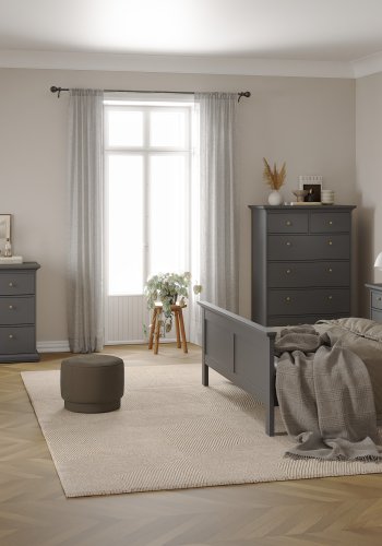 TVILUM Paris kommode - matt gr�tt tre, m. 8 skuffer 