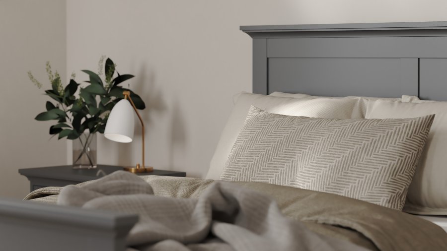 TVILUM Paris sengeramme - matt gr� (140x190)