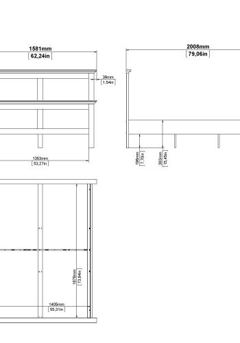 TVILUM Paris sengeramme - matt gr� (140x190)