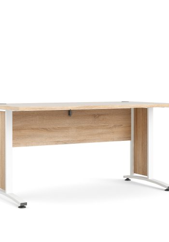 TVILUM Prima skrivebord - naturlig eikefiner og hvit (150x80)