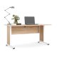 TVILUM Prima skrivebord - naturlig eikefiner og hvit (150x80)