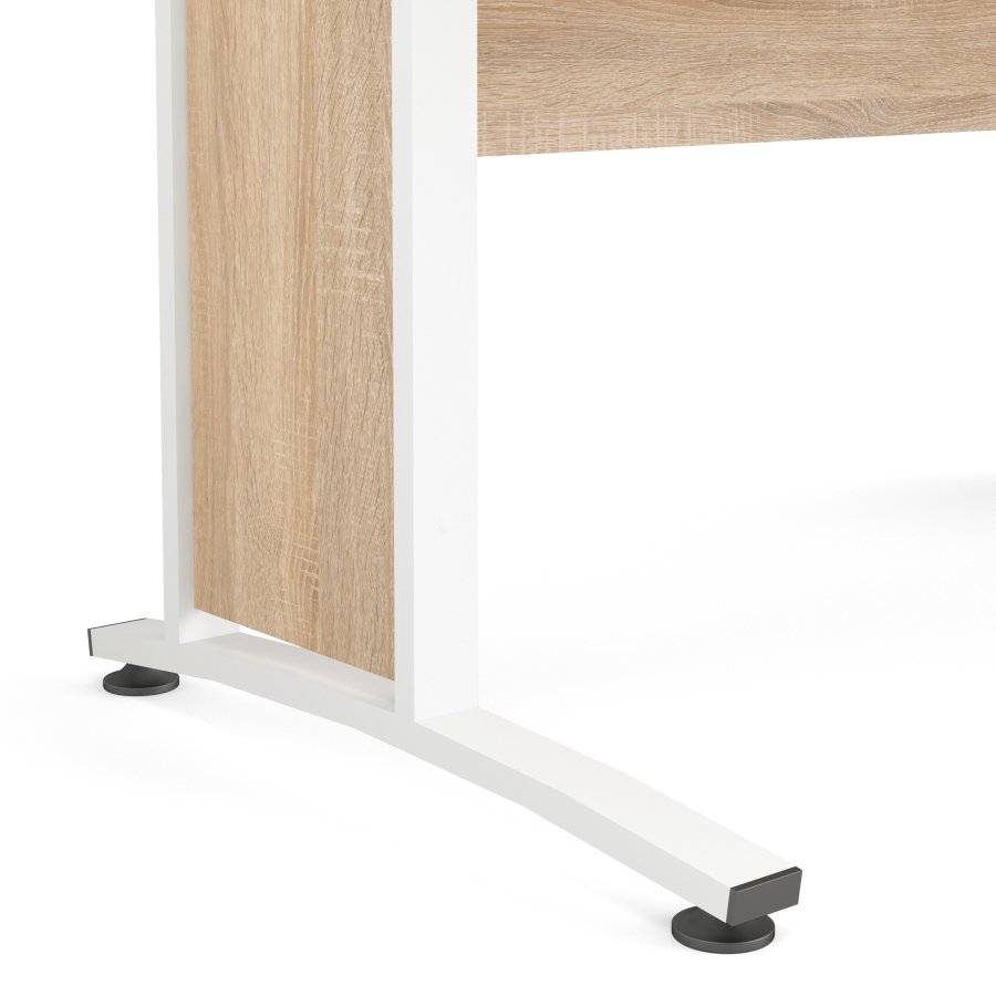 TVILUM Prima skrivebord - naturlig eikefiner og hvit (150x80)