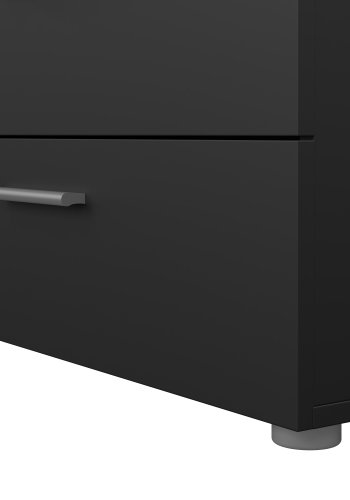 TVILUM Pepe kommode - sort mat i egetr�sstruktur, m. 8 skuffer
