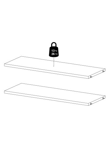 TVILUM Basic 2 brede hylder - Parcel