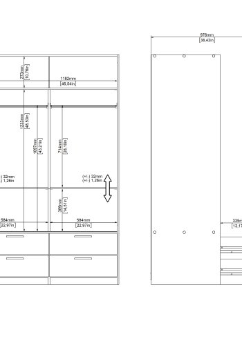 TVILUM Line Garderob - Paket