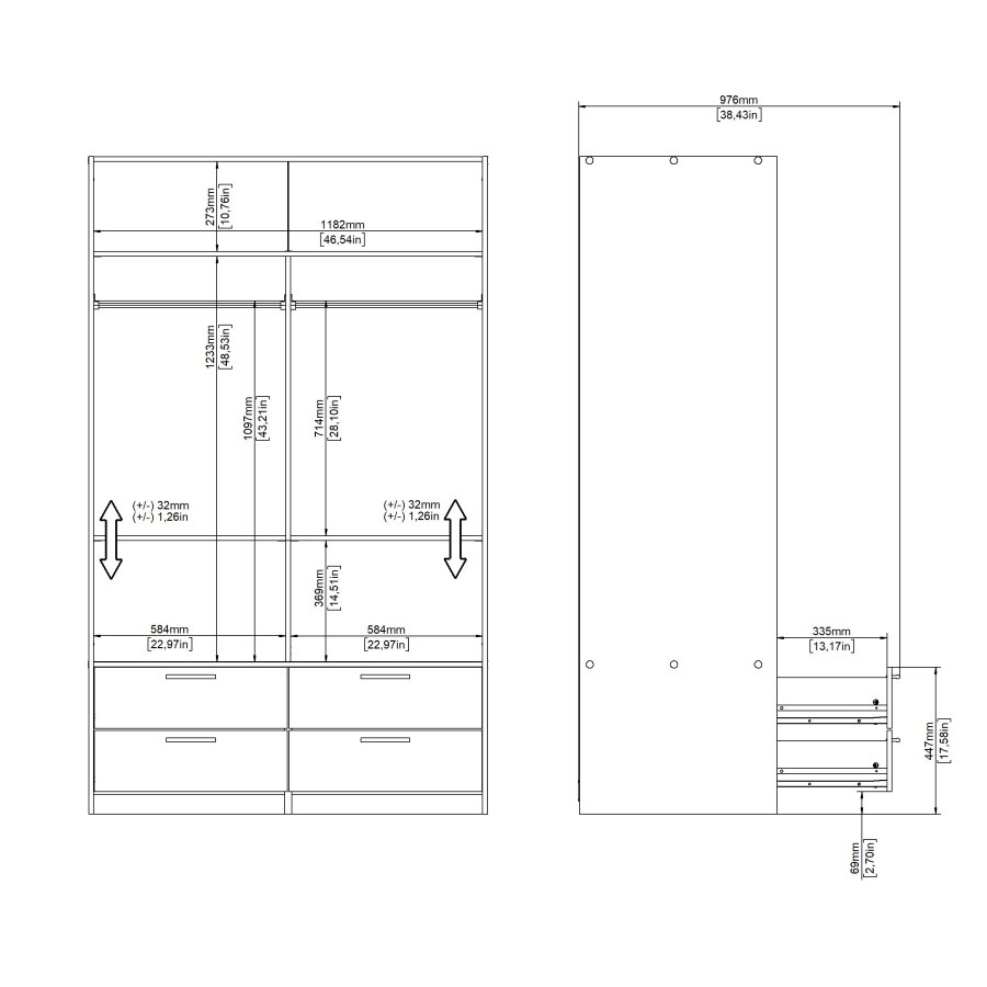 TVILUM Line Garderob - Paket