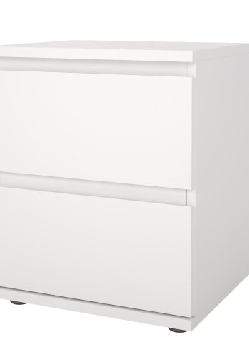 TVILUM Nova natbord, m. 2 skuffer - hvid tr� (40,2x34)