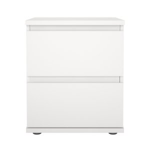 TVILUM Nova Nachttisch, mit 2 Schubladen � wei�es Holz (40,2 x 34)