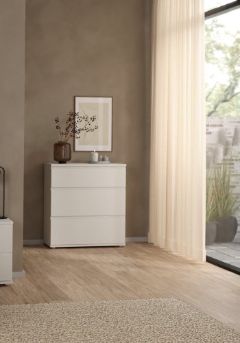 TVILUM Nova natbord, m. 2 skuffer - hvid tr� (40,2x34)