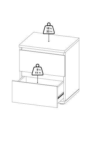 TVILUM Nova Nattbord - Pakke