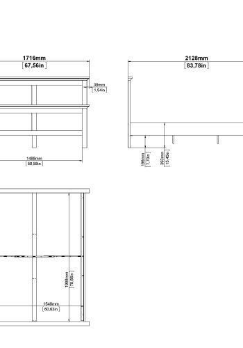 TVILUM Paris US Queen/UK Kingsize-seng 154 x 203 - Parcel