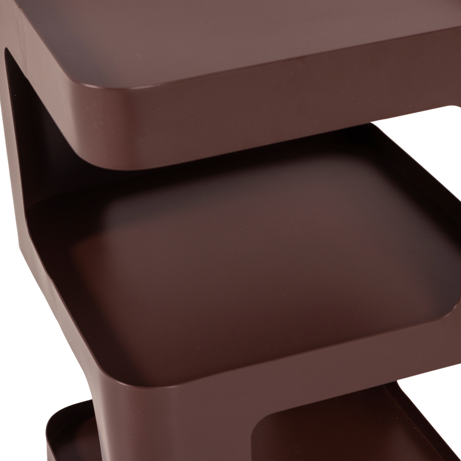 WOOOD Rive sidebord/nattbord metall lilla/brun