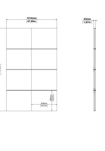 TVILUM Verona 2 d&ouml;rrar f&ouml;r 120 cm garderob - Paket