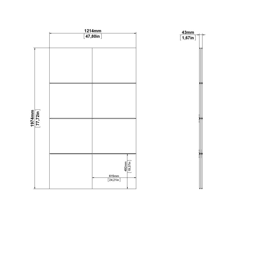 TVILUM Verona 2 d&ouml;rrar f&ouml;r 120 cm garderob - Paket