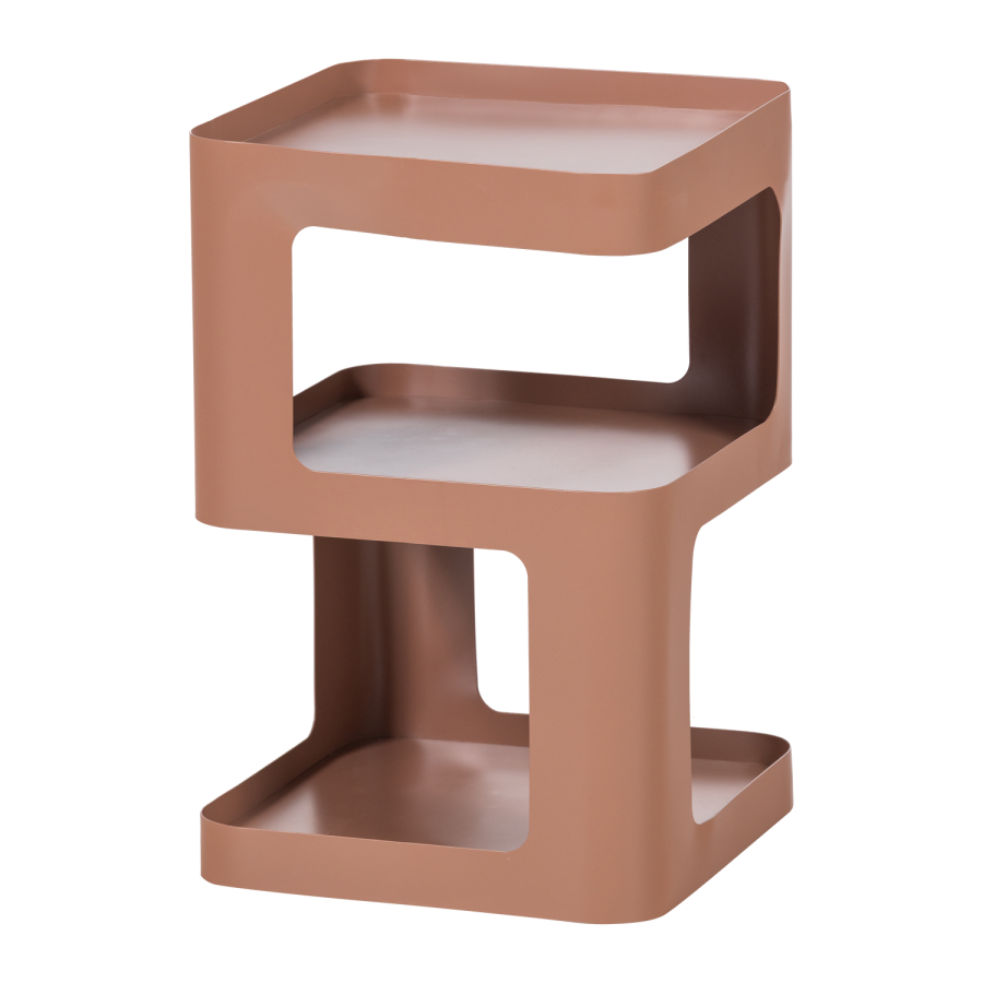 WOOOD Riv sidebord/nattbord metall lakserosa