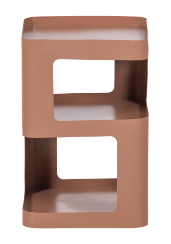 WOOOD Riv sidebord/nattbord metall lakserosa