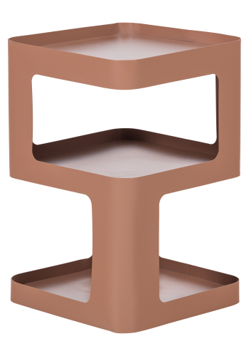 WOOOD Riv sidebord/nattbord metall lakserosa