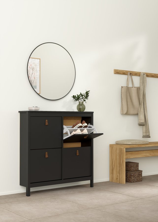 TVILUM Madrid Skosk�p med 4 g�ngj&auml;rnsd&ouml;rrar - Parcel