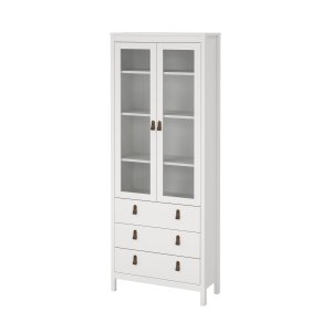 TVILUM Madrid porcel�nsskab 2 d�re med glas + 3 skuffer - Parcel