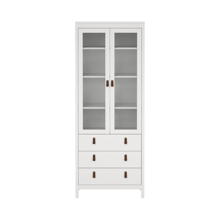 TVILUM Madrid porcel�nsskab 2 d�re med glas + 3 skuffer - Parcel